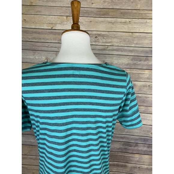 REI Womens M Sariska Striped Tunic Top Draped Neck - Picture 7 of 10